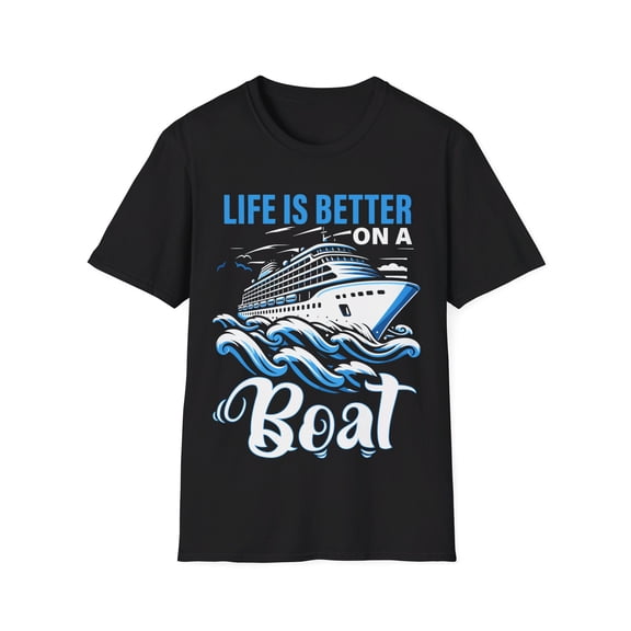 Life Is Better On Boat Owner Boating Captain Sailor Boater TShirt