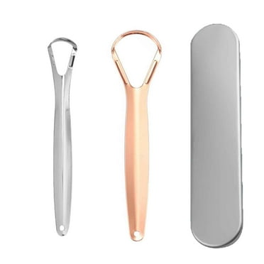 RAGUPEL 2Pcs Tongue Scraper set,Dual-Function Tongue Brush for Bad Breath Treatment,Oral Care Tongue Cleaner for Adults