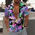thumbnail image 4 of Camisas casuales con gráficos florales para hombres, ropa con estampado 3D, camisa hawaiana de playa, blusas Y2K de manga corta, ropa vintage, blusa con solapa, 4 of 5
