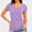 Purple, variant on Dpjklzsn Women's Short Sleeve Lounge Top, Easy Fit Everyday Shirt for Daily Wear, Work and Weekend Outfits