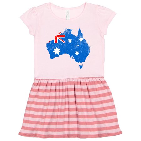 

Inktastic Aussie Map Flag Gift Toddler Girl Dress