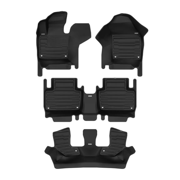 TuxMat - for Volvo XC90 7-Seater 2016-2026 Models - Custom Car Mats - Maximum Coverage, All Weather, Laser Measured - This Full Set Includes 1st, 2nd and 3rd Rows