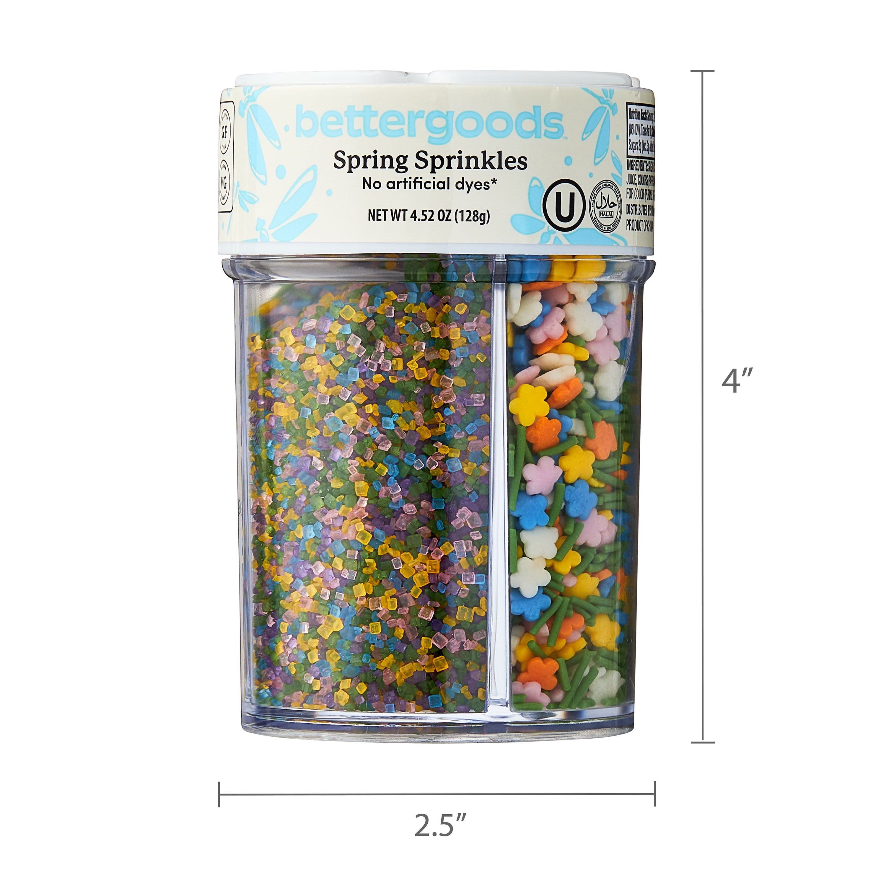 bettergoods 4-Cell Multicolor Spring Sprinkles, 4.52 oz
