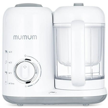Mumum Baby 4-in-1 Baby Food Maker, Defrost, Steam, Cook & Blend with Built in