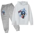 thumbnail image 3 of Nueva sudadera con capucha y pantalones de Marvel Hulk Capitán América para niños, traje de 2 piezas, ropa informal para niño y niña, sudadera, trajes deportivos para niño, 3 of 5