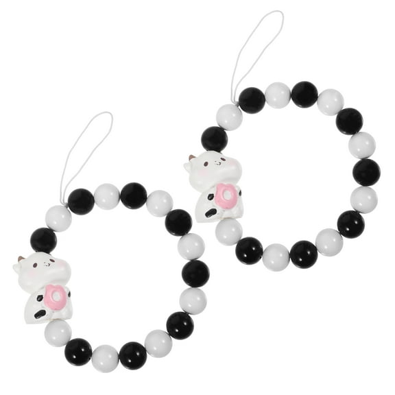 Zehuanyu 2pcs Beaded Phone Wrist Strap Cell Phone Lanyards Detachable Wristlet Bracelet Straps