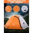 thumbnail image 4 of IC ICLOVER 4 Season Backpacking Tent for 2 Person Ultralight Waterproof All Weather Double Layer Camping Tents for Backpacker Outdoor Hiking Survival - Orange, 4 of 8