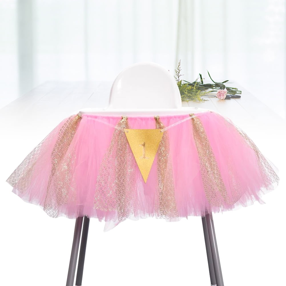 Buy 1st Birthday Tutu Skirt for High Chair Decoration Tulle Chair Skirt for  Baby Shower Birthday Party SuppliesBlue and Silver Online at  desertcartINDIA