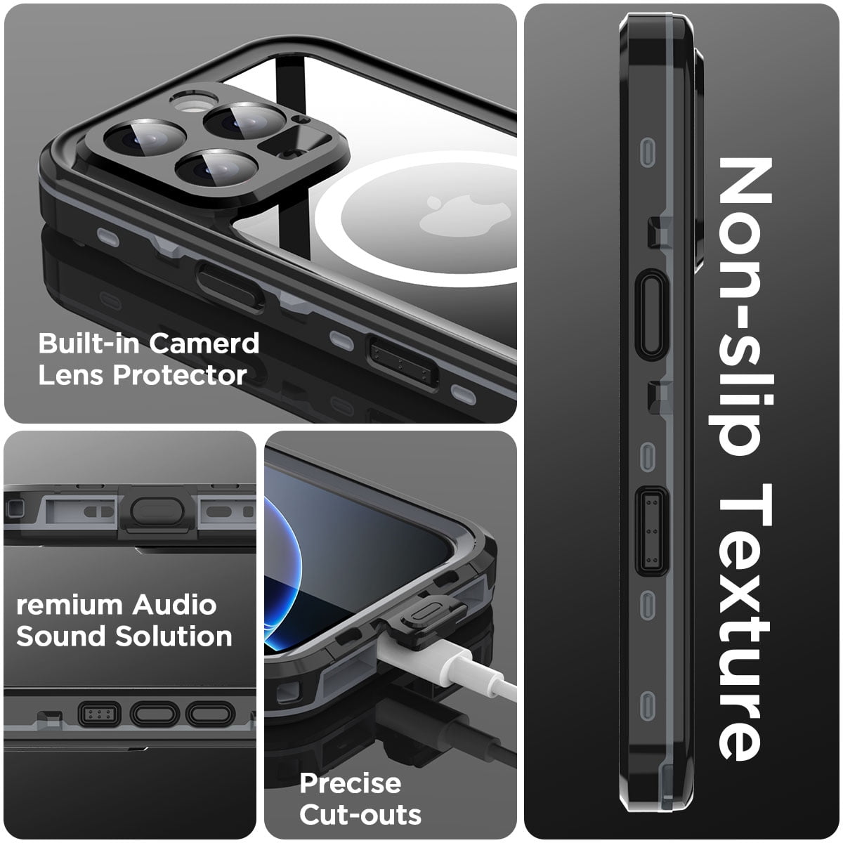 AICase IP68 Waterproof Case For iPhone 16 Pro Max/iPhone 16/iPhone 16 Plus/iPhone 16 MagSafe Cover Shockproof Built-in Screen Protector