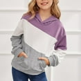 thumbnail image 4 of CYRBOKO Toddler Girls Hooddie Sweatshirts, Holiday Autumn Comfy Casual Pullover with Long Sleeve Purple Size 4-5 T, 4 of 4