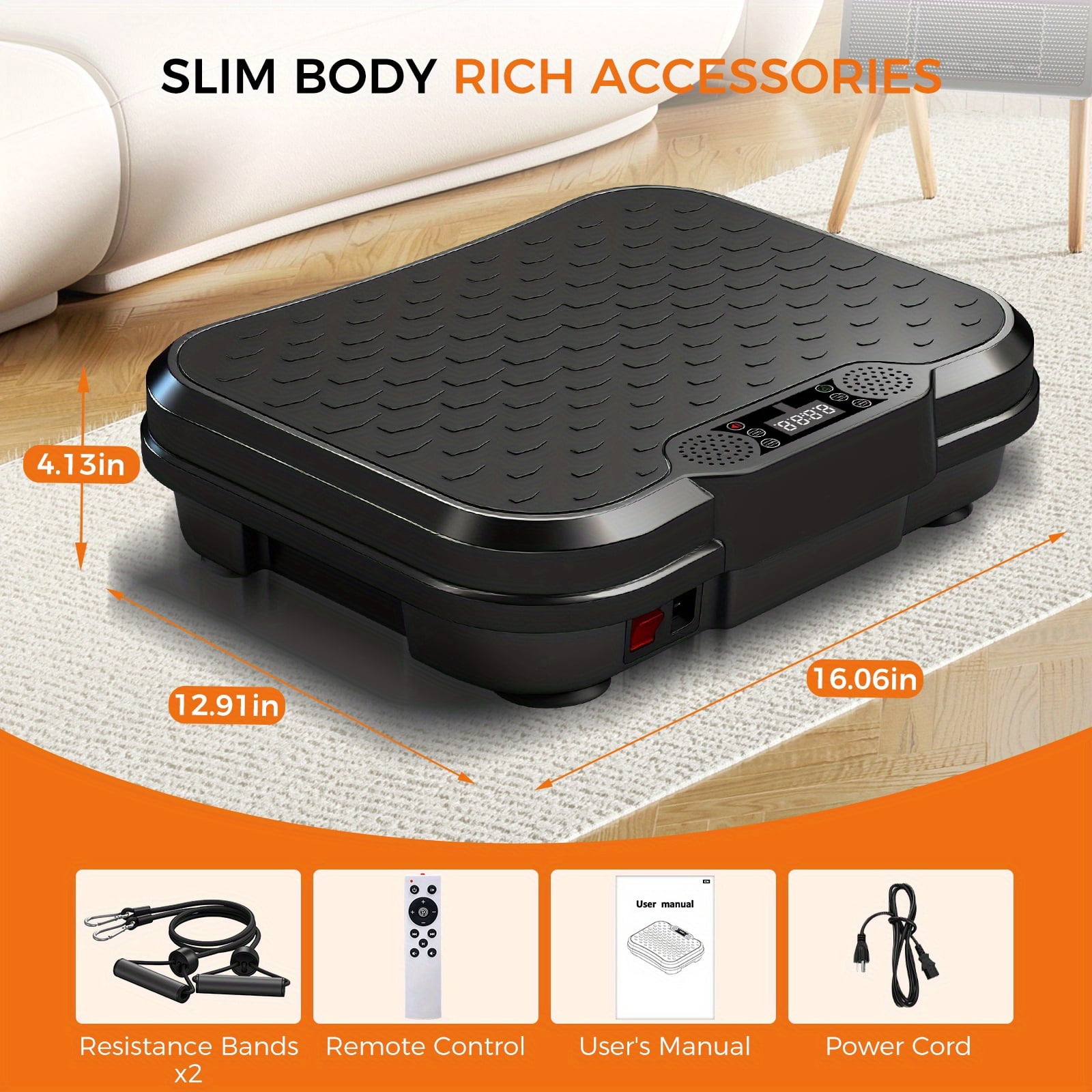 2026 Upgraded Vibration Platform, 450lbs Capacity Vibration Plate Machine, Lymphatic Detox & Blood Circulation Improvement, No Battery, Home Gym Fitness Equipment for All People