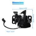 thumbnail image 6 of Unique Bargains Black Hood Latch Lock 74120S5AA01 HO1234110 for Honda Civic 2001-2003 1pcs, 6 of 7