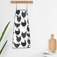 thumbnail image 5 of Naloa 1Pack Adjustable Bib Apron Waterdrop Resistant Cooking Kitchen Aprons for Women Men Chef, Retro Rooster Print, 5 of 5