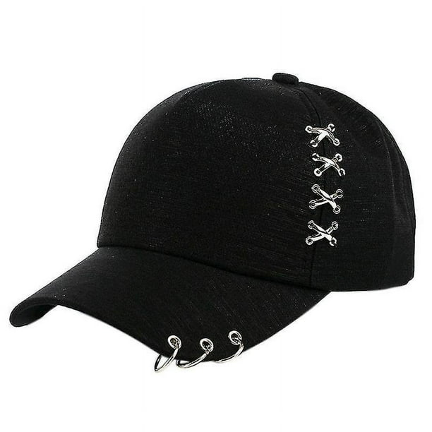 Kpop Sombrero Piercing Anillo Béisbol Gorra Ajustable Hip Hop Snapback Cap Moda Shytmv