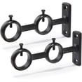 thumbnail image 1 of Soporte para Barra de Cortina CHAO Doble Negro 2 Piezas, 1 of 5