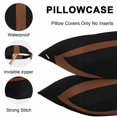 thumbnail image 5 of Throw Pillow Covers 20x20 Inch Set of 2, Black Brown Waterproof Outdoor Pillow Covers, Contemporary Boho Modern Art Decorative Cushion Pillowcases for Couch, Sofa, Bed, Garden, Patio, 5 of 9