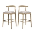 thumbnail image 3 of Christopher Knight Home 41.5" Mid-Century Bar Stools with Curved Backrest and Puffy Seat, Peddle, Set of 2, 3 of 9