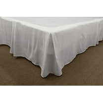 Empire Home Fashion White Linen Tailored Fit Bed Skirts, Queen