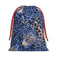thumbnail image 3 of Super Soft Fabric Gift Bag Contraction Free Bag Mouth Pull Rope Design Red Ribbon Mouth For The Festival Animal Print Style Aliceblue_4 Small, 3 of 8