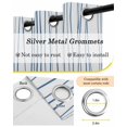thumbnail image 6 of Blue Blackout Curtains, Light Blocking Print Window Curtains, Abstract Art Gradient Minimalist Modern Texture Thermal Insulated Window Drapes for Living Room Kitchen Cafe 2 Panels, 104"W x 52"L, 6 of 9