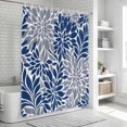 thumbnail image 6 of Blue Grey Floral Bathroom Shower Curtains with 12 Hooks Polyester Waterproof Shower Curtain for Stalls and Bathtubs Vintage Abstract Art Farmhouse Decorative Bathroom Privacy Curtain 72x78 Inches, 6 of 9