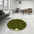thumbnail image 4 of Ahgly Company Machine Washable Indoor Rectangle Transitional Dark Yellow Green Area Rugs, 7' x 9', 4 of 7