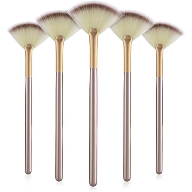 Juego de 5 brochas para el rostro, brochas de maquillaje, máscara fina, aplicador suave, brocha para exfoliación química, herramienta de belleza versátil para niñas maquilladoras estilistas
