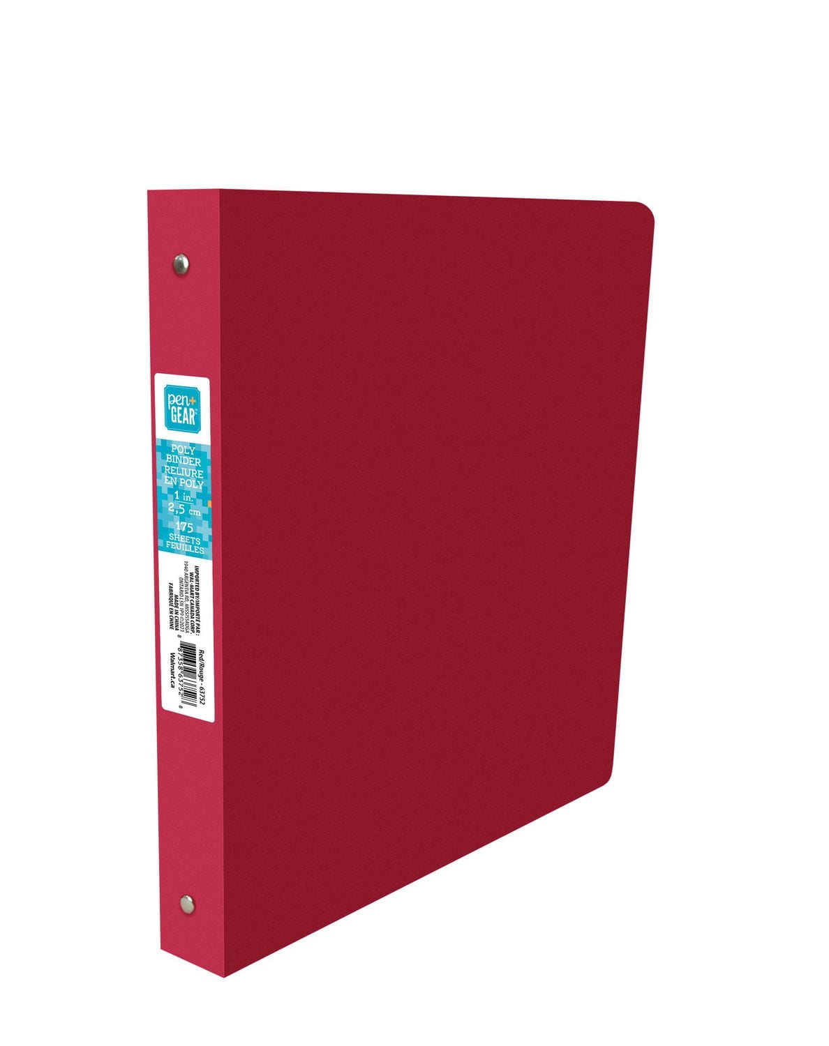 PEN+GEAR POLY 1" BINDER RED