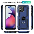 thumbnail image 2 of Designed for Motorola Moto G Power 5G 2024 Case, Military Grade Protective Phone Case Cover with Enhanced Metal Ring Kickstand [Support Magnet Car Mount] for Motorola Moto G Power 5G 2024, Blue, 2 of 7