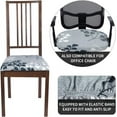 thumbnail image 2 of Seat Covers for Dining Room Chairs Stretch Printed Chair Seat Covers Set of 6, Removable Washable Upholstered Chair Seat Protector Cushion Slipcovers for Kitchen, Office(Leaves Pattern), 2 of 6