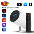thumbnail image 1 of Portable 4K Mini Projector with 300 Lumens Built-in speakers with surround sound, Apps, Full HD 1080P Support, 180° Rotation, Works with Smartphones, HDMI, and USB - White, 1 of 8