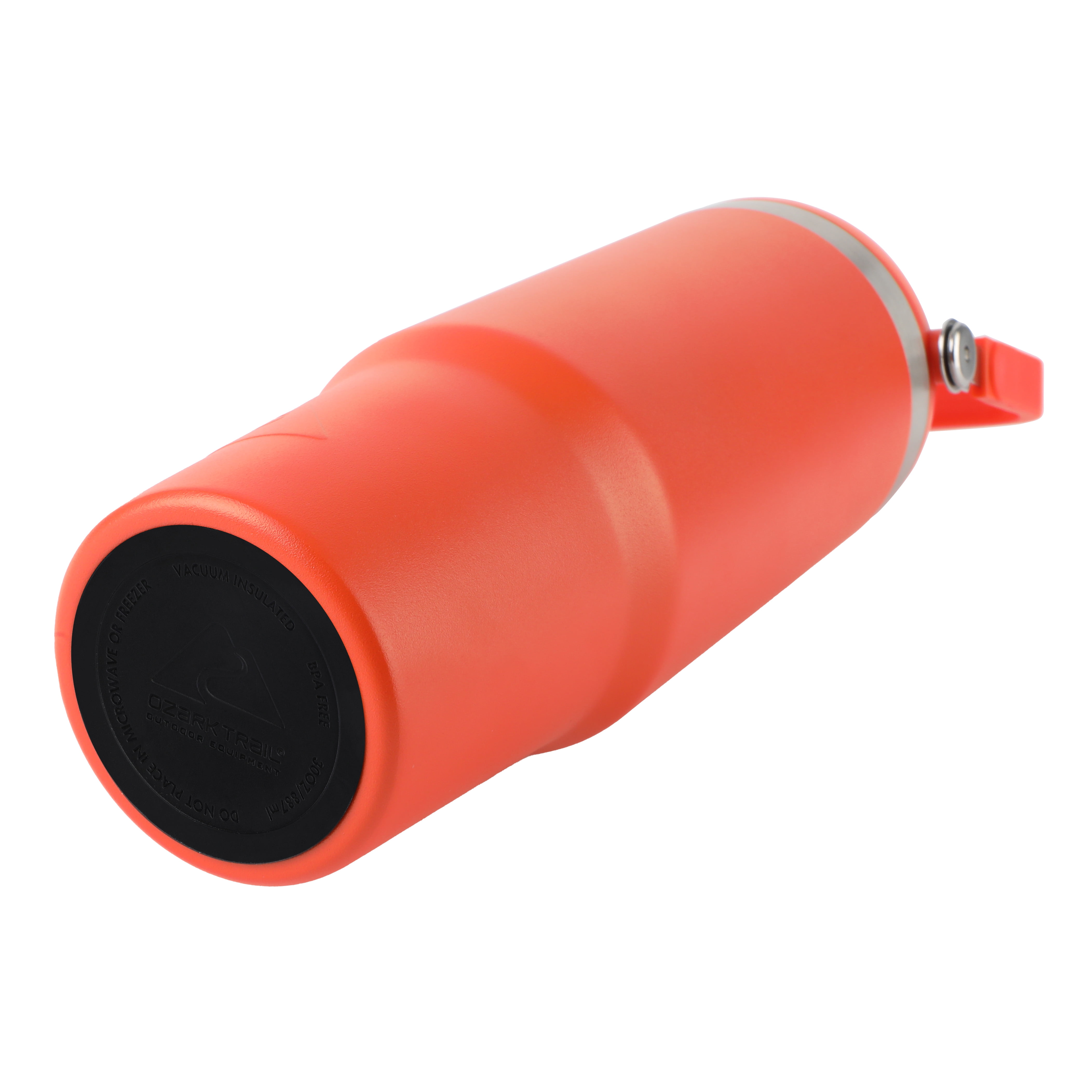 Ozark Trail 30 oz Stainless Steel Insulated Swivel Handle Tumbler, Bright Orange