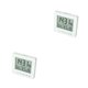 thumbnail image 2 of Moyic Reloj despertador LCD de alta definición Fecha digital Reloj ajustable Relojes LED Termómetro Temperatura Relojes de escritorio Blanco 2piezas, 2 of 6