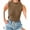 Coffee, variant on Sleeveless Women Mock Neck Casual Ribbed Knit Tank Tops Sweater Vest