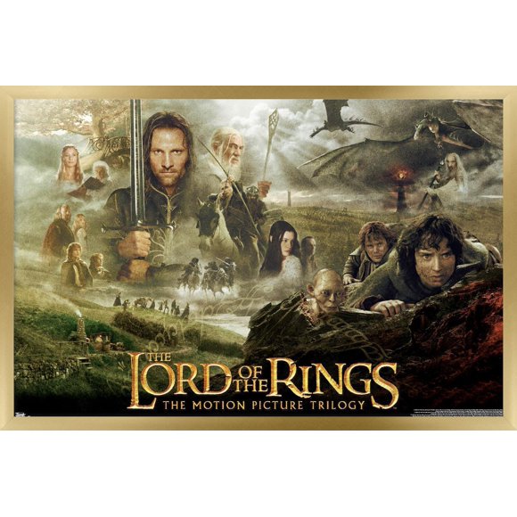 The Lord of the Rings: The Motion Picture Trilogy Wall Poster, 14.725" x 22.375" Framed
