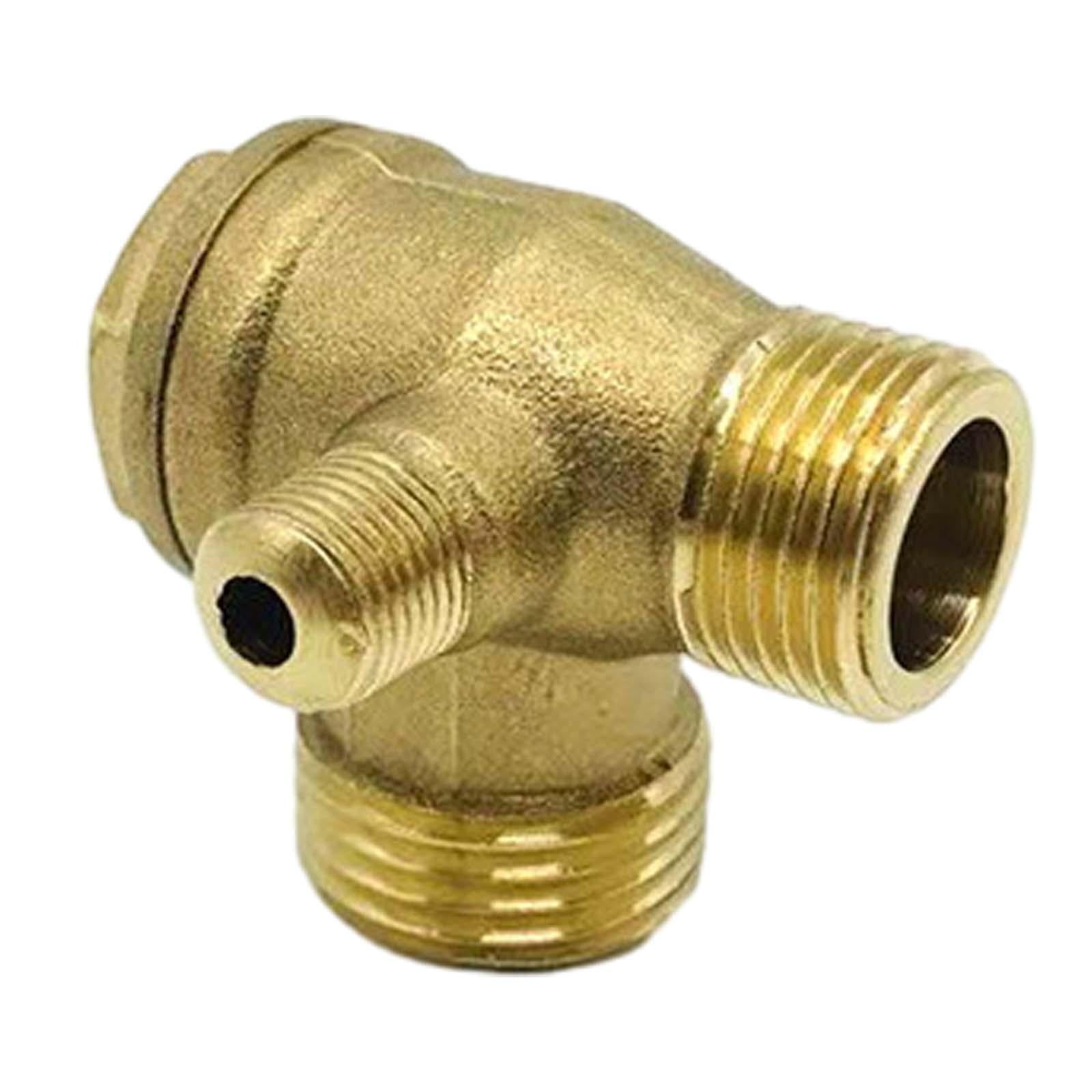DYNWAVECA Air Compressor Check Valve Copper Valve Exhaust Tube Replacement  External Thread Compressor Check Valve for Tube Connecting