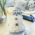 thumbnail image 3 of Oaktree Dog Sweater Knit Turtleneck Dogs Pullover with Bow Fall Winter Warm Dog Sweater Cute, 3 of 5