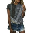 thumbnail image 4 of LYXSSBYX Plus Size Womens Shirts Women Fashion Casual Geometry Printed Short Sleeve Round-Neck Pullover Blouse T-Shirt Tops, 4 of 6