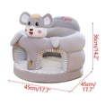 thumbnail image 3 of Cartoon Animals Baby Support Sofa Chair Baby Support Floor Seat Cartoon Animals Plush Toddler Sofa Chair Support Floor Seat Back Head Seat (just ，no Fill）, 3 of 4