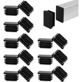 thumbnail image 1 of 16 Pack1-3/16 x9/16 Rectangular Tube End Cap Plastic Plugs, Rectangular Tubing Plug Inserts for Metal Tubing, Fences, Glide Protection from Chair Legs and Furniture, Durable Plastic Hole Plugs, Black, 1 of 8
