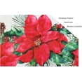 thumbnail image 6 of Christmas Poinsettia Kitchen Curtain Valances Red and Green Blooming Small Window Valances with Rod Pocket Merry Xmas Bedroom Bathroom Laundry Short Curtains Decoration, 52x18inch, 6 of 6