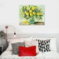 thumbnail image 5 of EastSmooth  Watercolor Lemons In Mason Jar Landscape Canvas Wall Art Print, Farmhouse Citrus Floral Bouquet , Lemons and Limes Artwork,  20x16in, 5 of 6