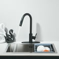 thumbnail image 2 of Black Kitchen Faucets with Pull-Down Sprayer , 2.5GPM High Arc Single Handle, Stainless Steel, with Deck Plate, for Farmhouse Camper Laundry Rv Bar, 2 of 12