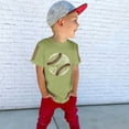thumbnail image 6 of TIREOW Girls Oversized Baseball Print T-Shirts Kids Cute Print Short Sleeved Athletic Tee Shirt Teen Preppy Loose Blouse ﻿ (Mint Green, 4-5 Years), 6 of 7