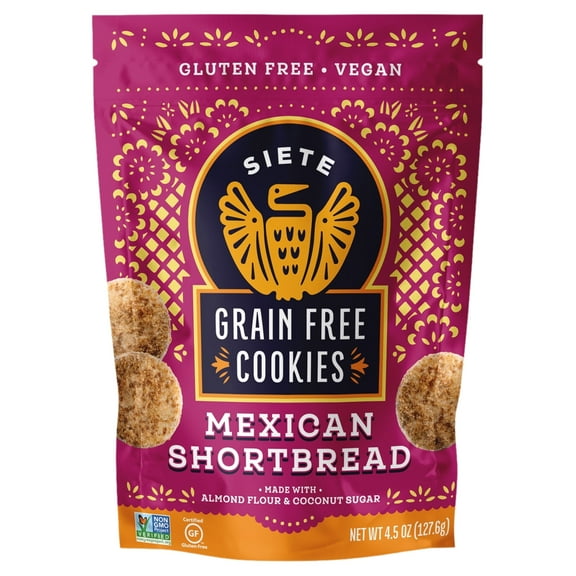 Siete Family Foods Grain Free Mexican Shortbread Cookies, 4.5 oz