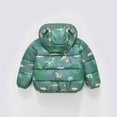 thumbnail image 5 of Girls Jacket Children's Down Padded for Boys Jackets Lightweight Hooded Warm Ear Carttoon Prints Windproof Coat Top Casual Versatile, 5 of 6