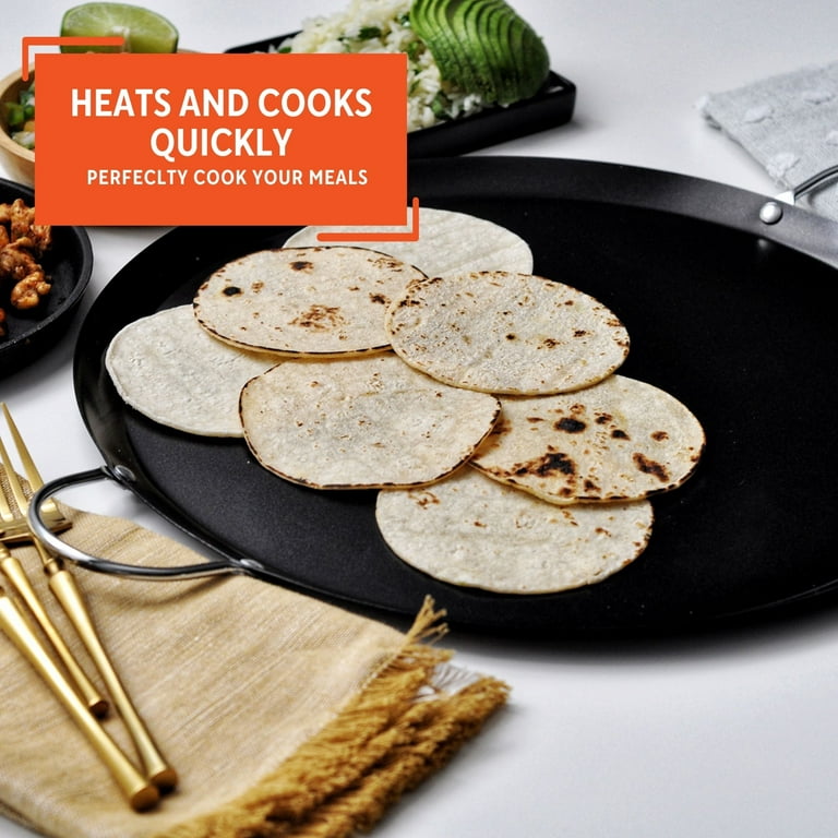 Comal Round 11-Inch Carbon Steel Tortillas Mexican Griddle Frypan Non-Stick  NEW - KITCHEN & RESTAURANT SUPPLIES