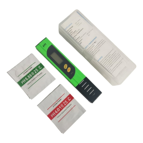Riwesomey Medidor de PH Digital LCD para acuario, piscina, agua, medición precisa cada vez, precisión Medidores de medidas dimensionales