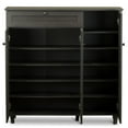thumbnail image 4 of Baxton Studio Pocillo 3 Door Shoe Cabinet in Dark Brown, 4 of 6