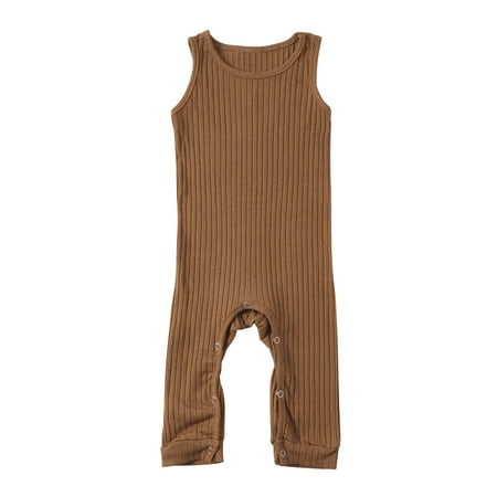 

KEJIG Stylish Parent-child Summer Fashion Solid Color Cotton Beach Sleeveless Dress Mother-daughter Suit Baby
